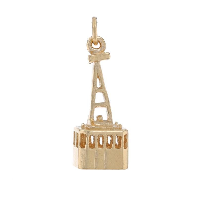 Metal Content: 14k Yellow Gold

Theme: Aerial Tram, Sightseeing Transportation
Features: Open Cut Detailing

Measurements

Tall (from stationary bail): 7/8