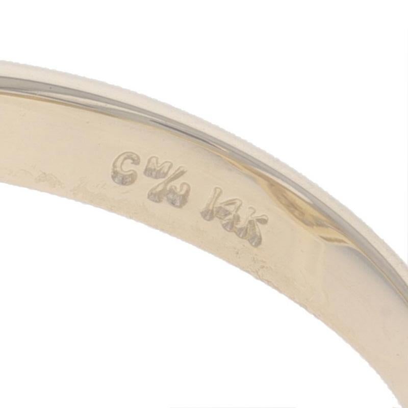 Bague en or jaune avec perles d'Akoya et diamants - 14k .18ctw en vente 2