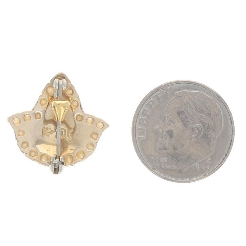 Yellow Gold Alpha Kappa Alpha Badge - 10k Seed Pearl Sorority Greek Society In Excellent Condition In Greensboro, NC