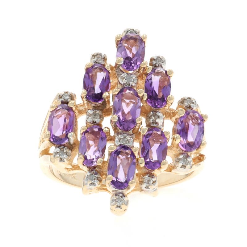 Dimensione: 6
Costo della taglia: Up 2 taglie per $40 o Down 1 taglia per $40

Contenuto metallico: Oro giallo 14k e oro bianco 14k

Informazioni su A. Stone

Ametista naturale
Carati: 2.07ctw
Taglio: Ovale

Diamanti naturali
Carati: .05ctw
Taglio: