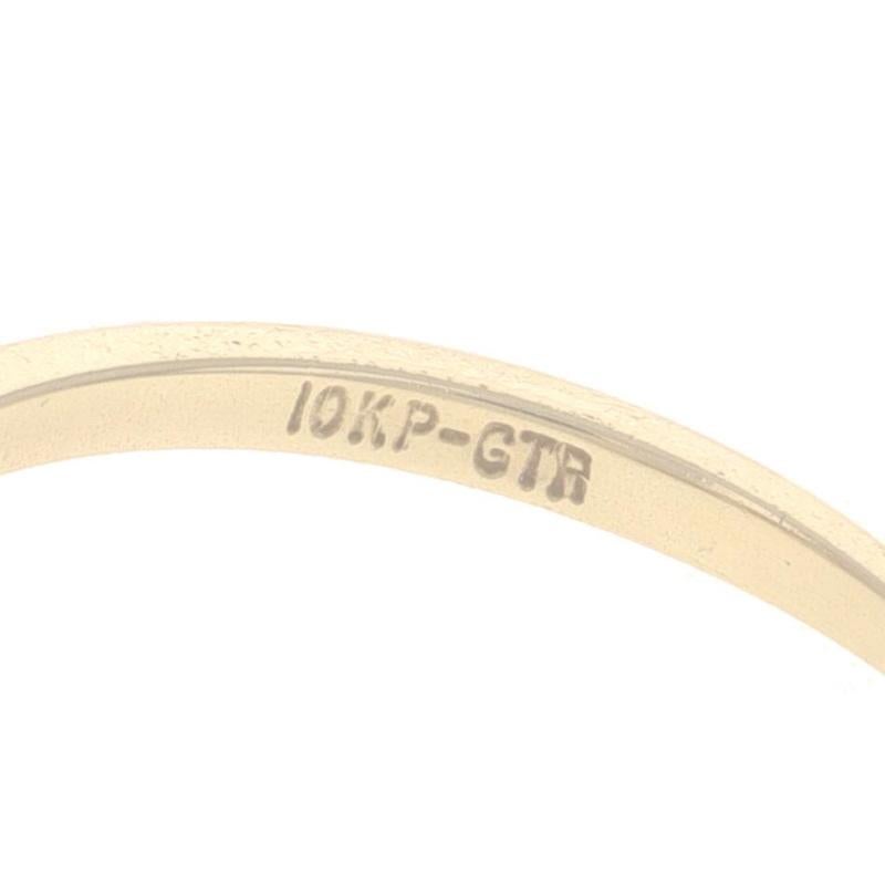 Bague en or jaune avec halo d'améthyste et de diamant - 10k Oval .31ctw Floral en vente 2