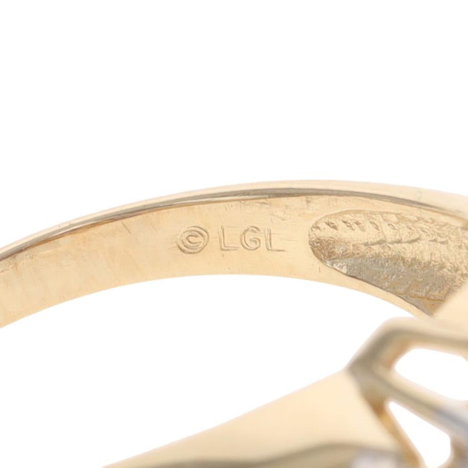 Anello con diamante e ametista in oro giallo - 14k Marquise 1.86ctw in vendita 2