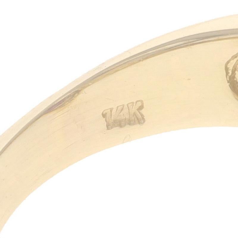 Anello con diamante e ametista in oro giallo 14k Oval 3.56ctw in vendita 2