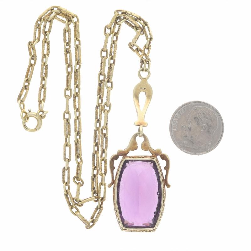 Taille mixte Collier édouardien ancien en or jaune 16 3/4