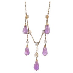 Amethyst Drop Necklaces