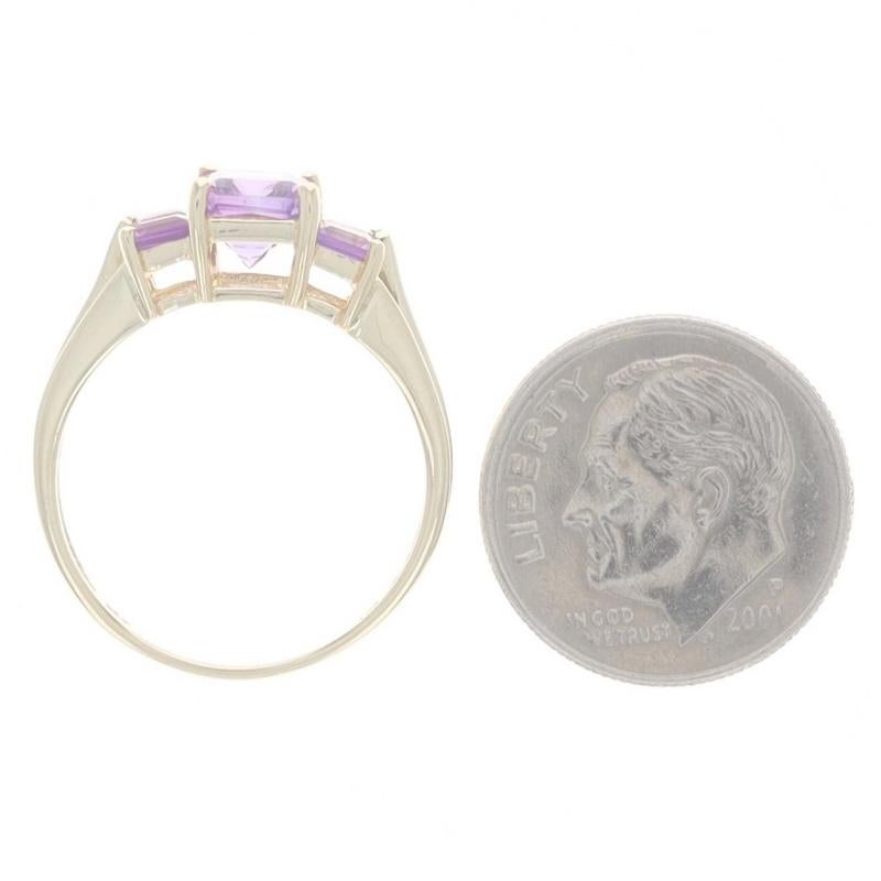 Women's Yellow Gold Amethyst Ring - 14k Rectangle & Square 3.30ctw