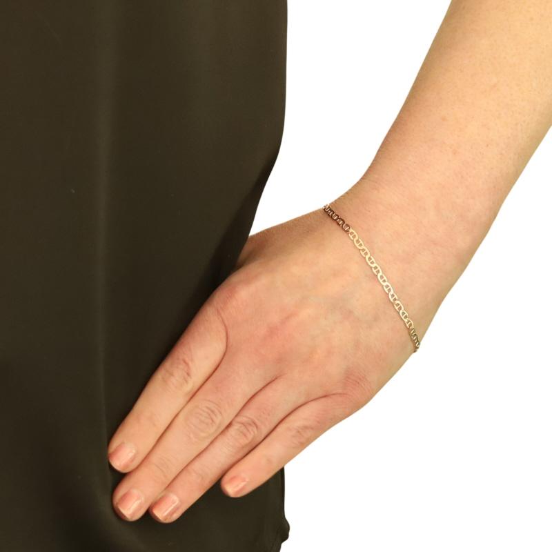 Bracelet de chaîne d'ancre en or jaune - 14k Marin Excellent état - En vente à Greensboro, NC