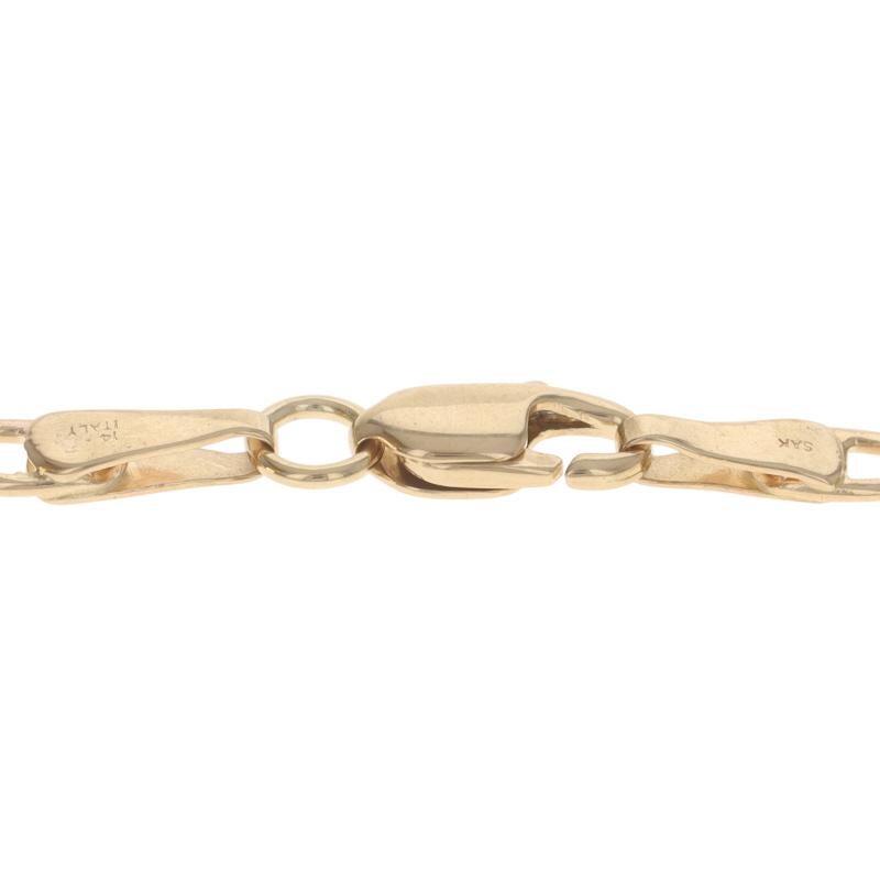 Bracelet de chaîne d'ancre en or jaune - 14k Marin en vente 2