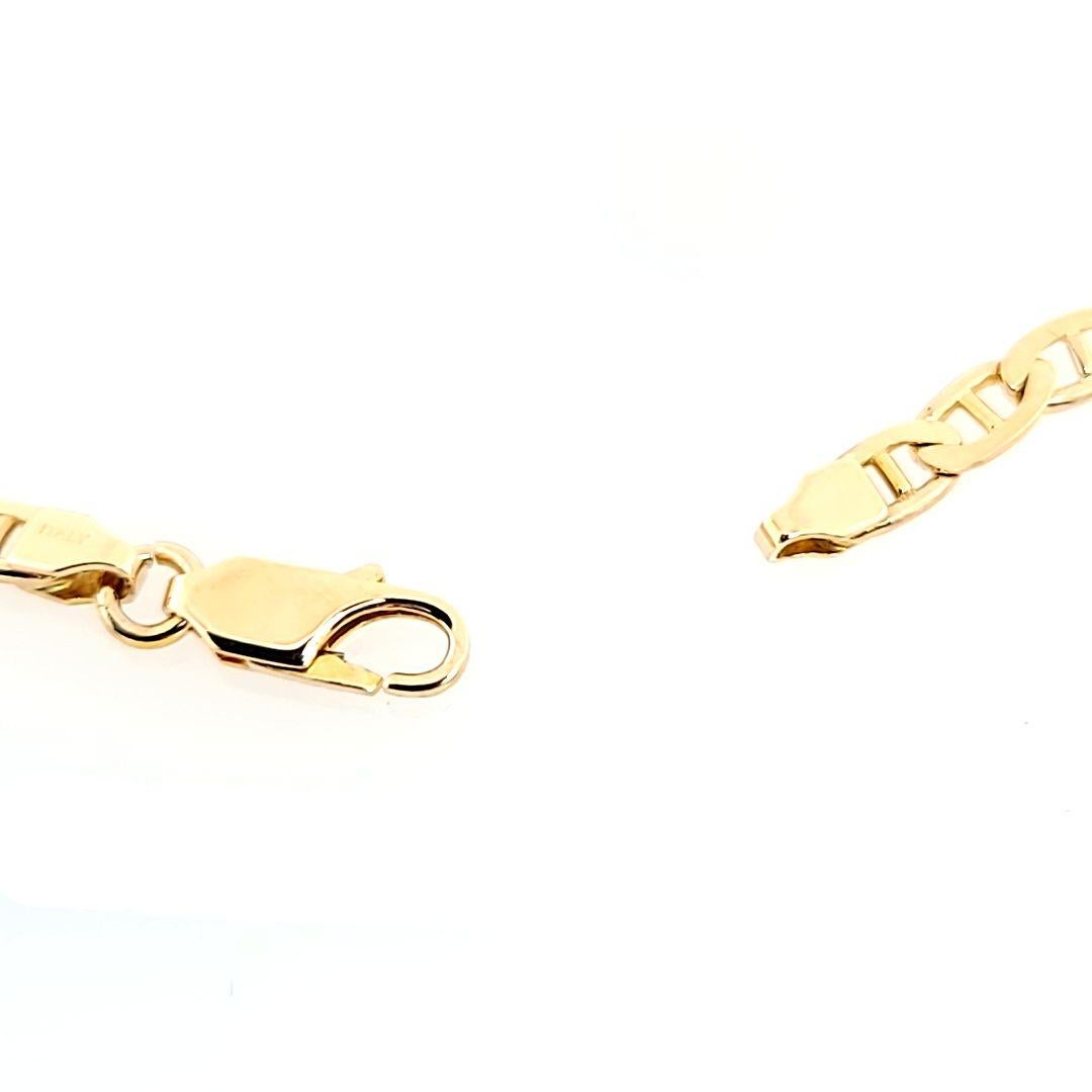 Yellow Gold Anchor Chain Necklace In Good Condition For Sale In Coral Gables, FL
