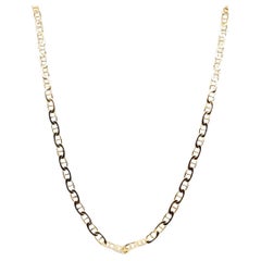 Vintage Yellow Gold Anchor Chain Necklace