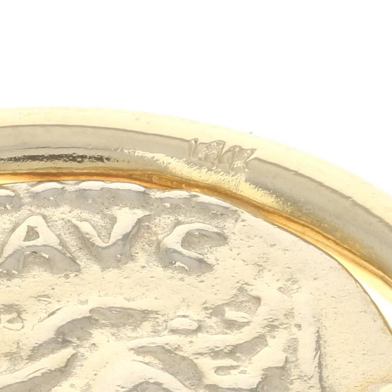 Gelbgold Antike römische Münze Kopie Anhänger, 14k Replica Damen