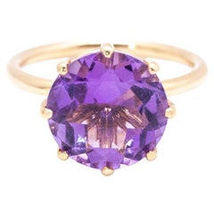 Ring aus Gelbgold und Amethyst