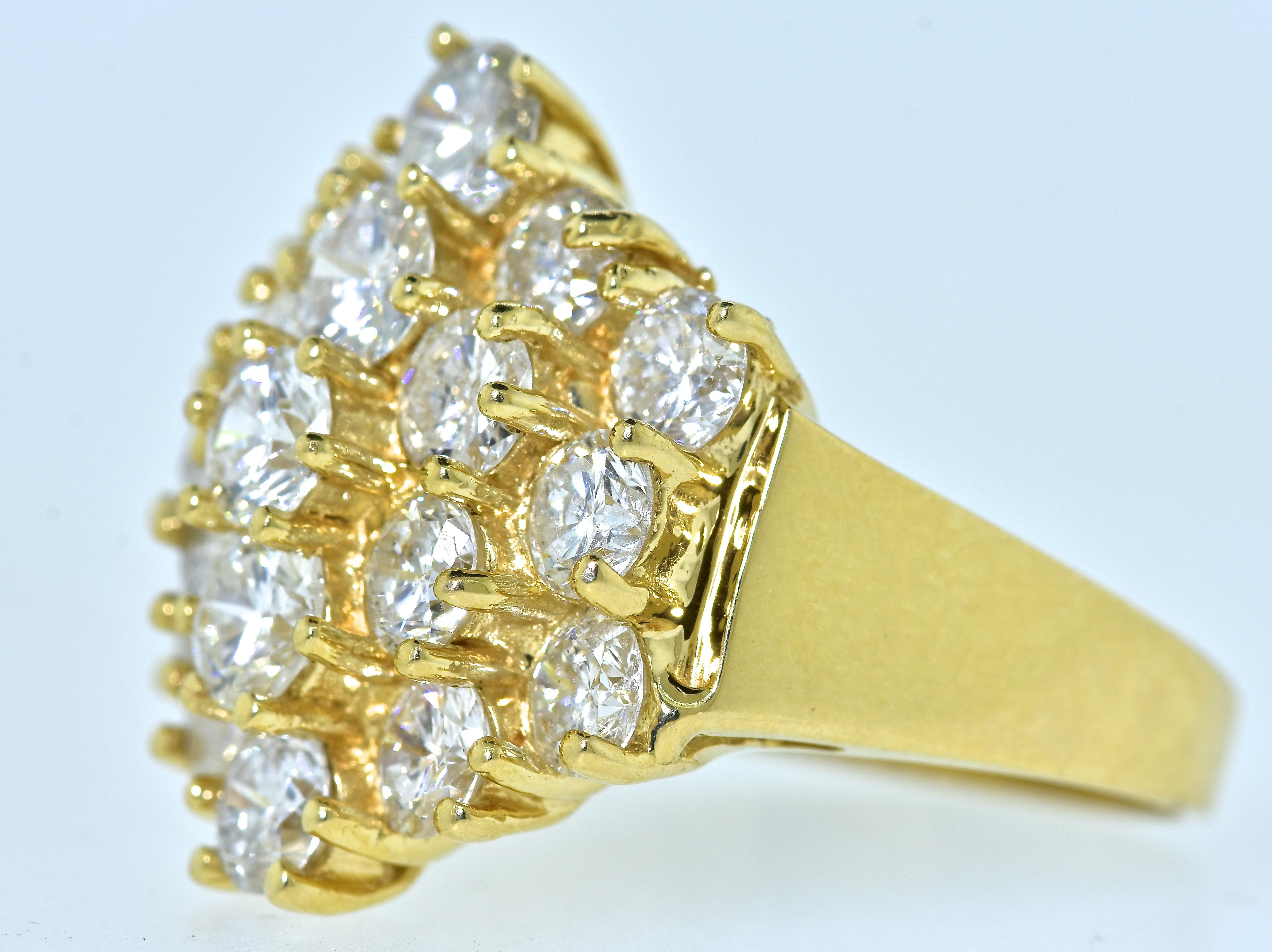 Yellow Gold and Brilliant Cut Diamond Ring 2
