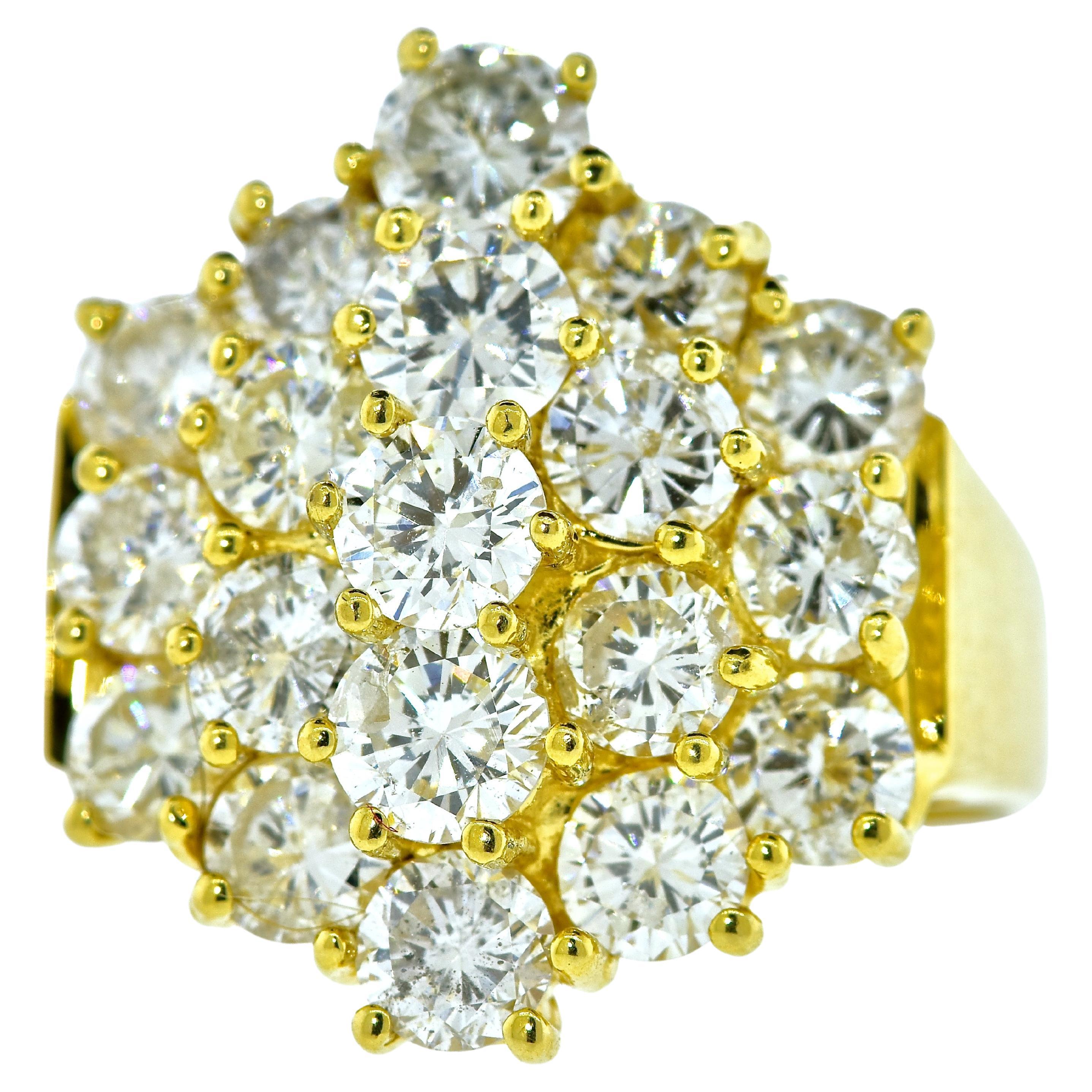 Yellow Gold and Brilliant Cut Diamond Ring