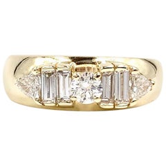 Yellow Gold and Diamond Band Ring