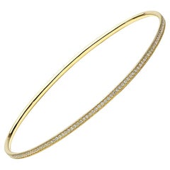 Yellow Gold and Diamond Bangle