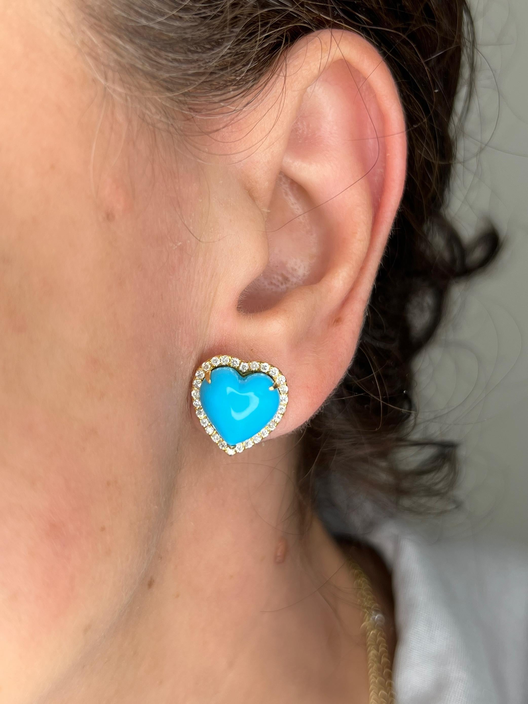 tiffany turquoise heart earrings