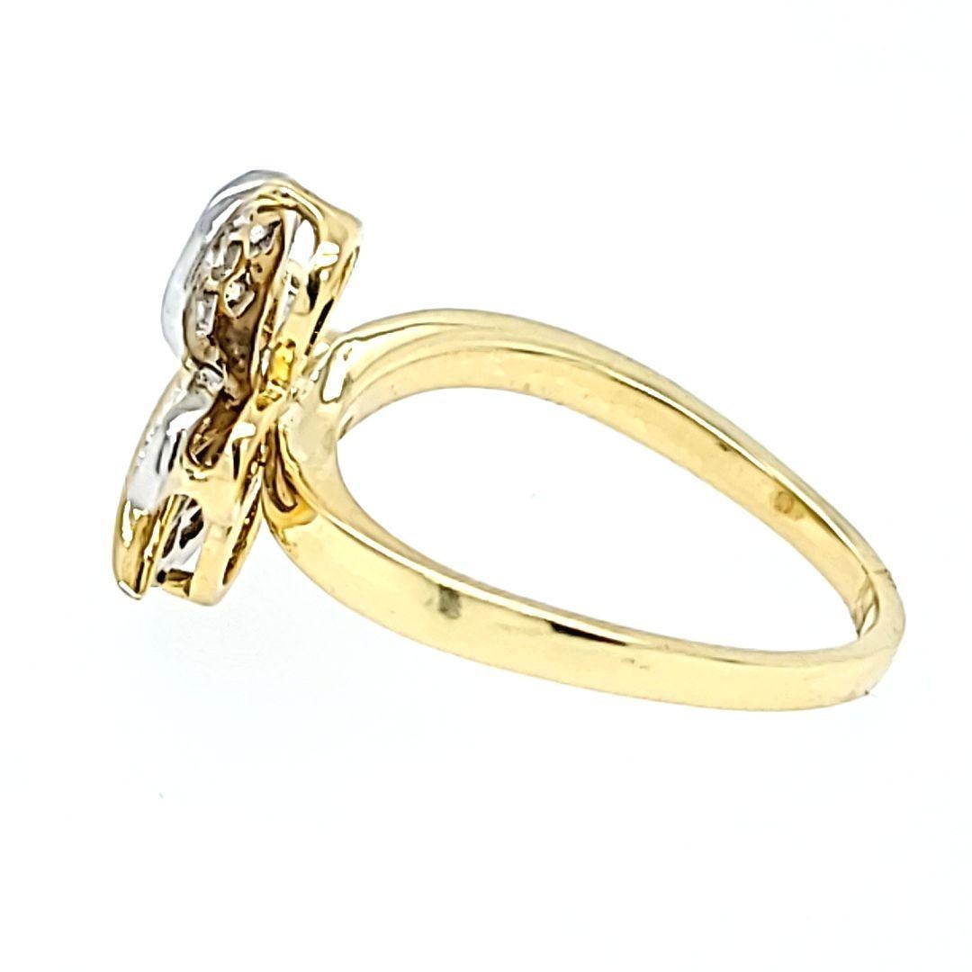 Women's Yellow Gold and Diamond Butterfly Ring