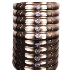 Bague manchette en or jaune et diamants (succession)