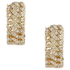 Yellow Gold and Diamond Estate Earrings