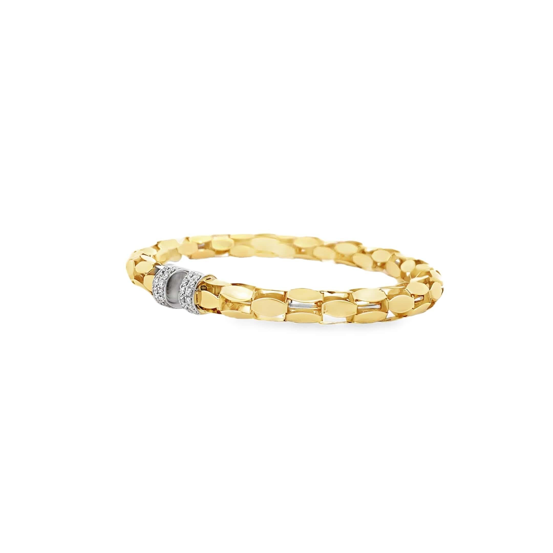 Maurice Fine Jewelry - Gliederarmband aus Gelbgold und Diamanten (Moderne) im Angebot