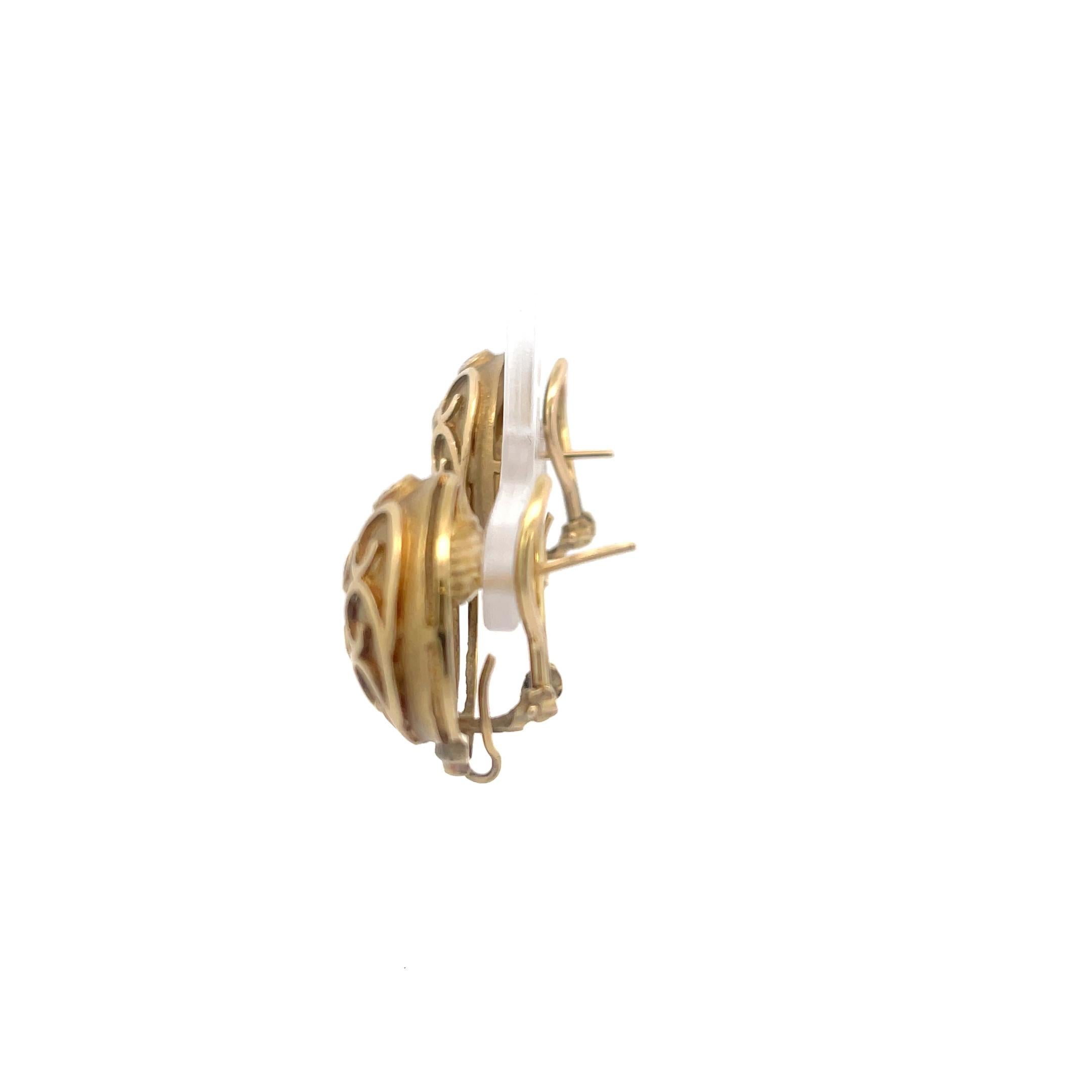 Boucles d'oreilles Mahlia en or jaune et diamants Pour femmes en vente