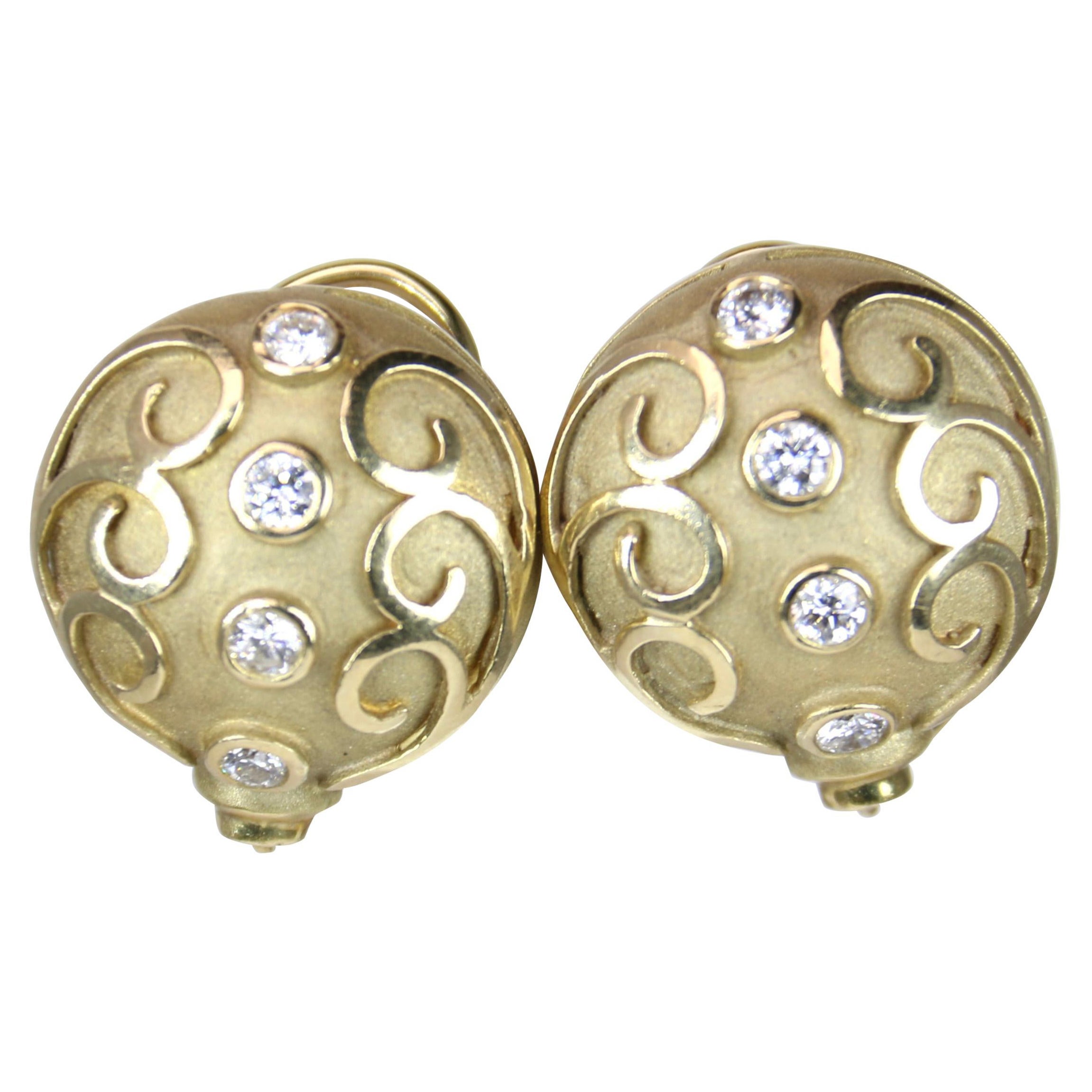 Pendientes Mahlia de Oro Amarillo y Diamantes