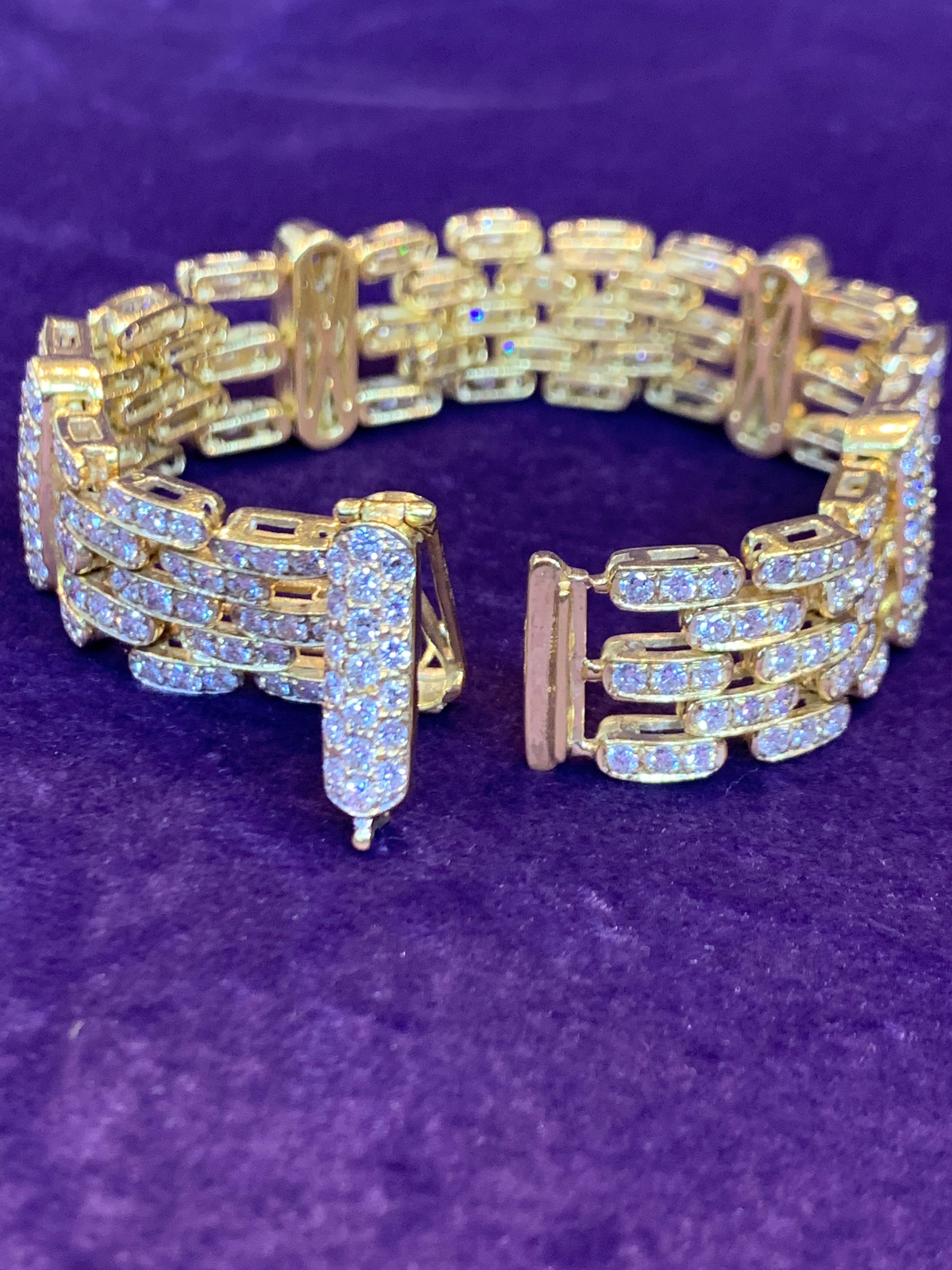 yellow gold diamond bracelet