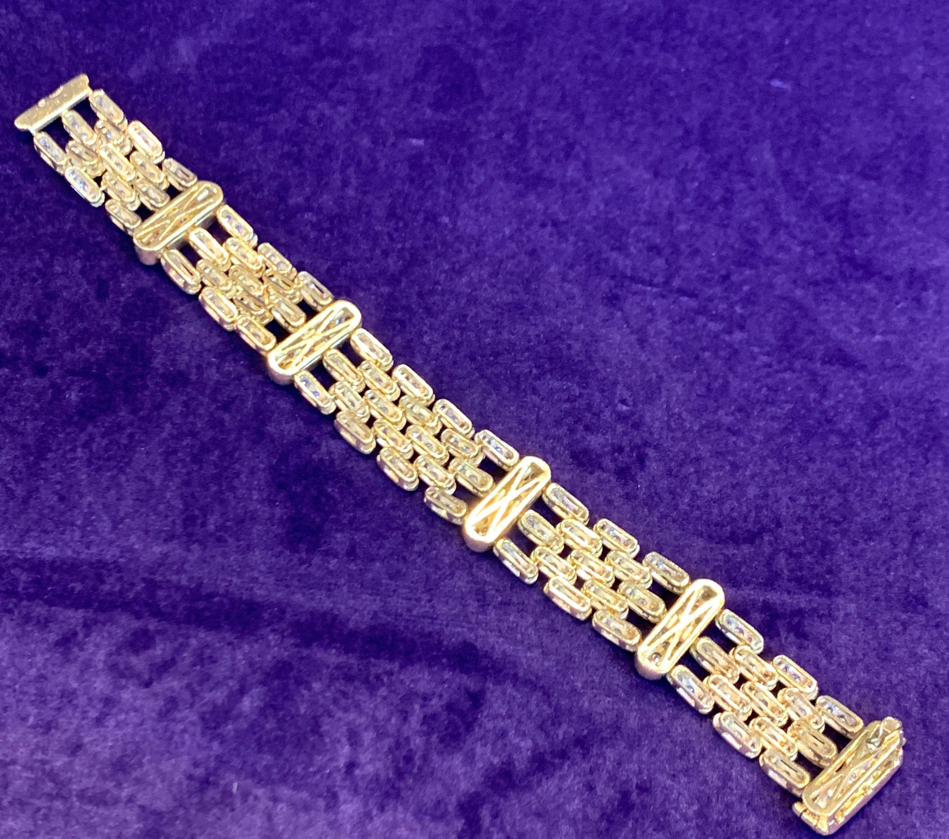 Bracelet pour homme en or jaune et diamants Pour hommes en vente
