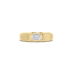 Yellow Gold and Diamond Men's' Dome Ring