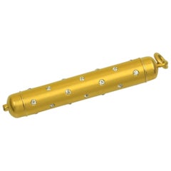 Yellow Gold and Diamond Pencil Pendant