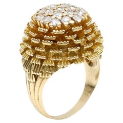 Yellow gold and diamond ring, circa 1970