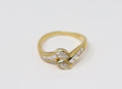Yellow Gold and Diamonds Wedding or Engagement Ring
