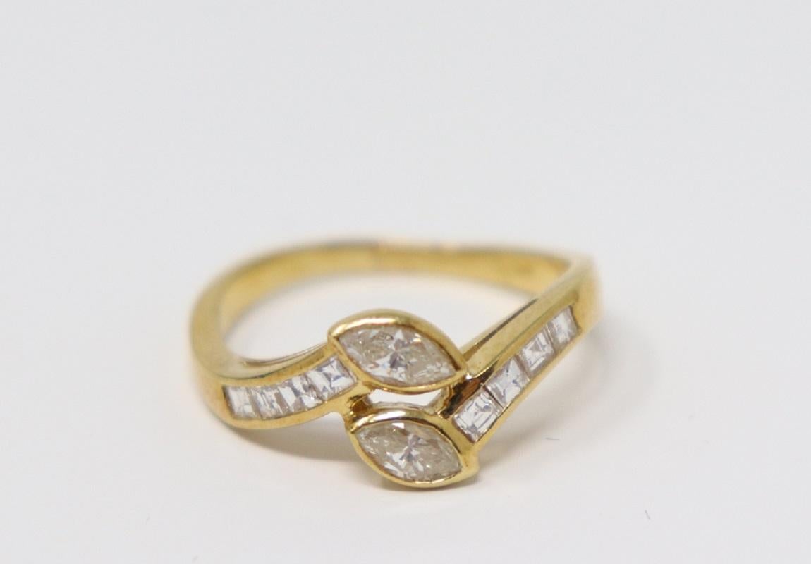 Yellow Gold and Diamonds Wedding or Engagement Ring For Sale 2