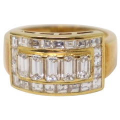 Yellow Gold and Diamonds Wedding or Engagement Ring