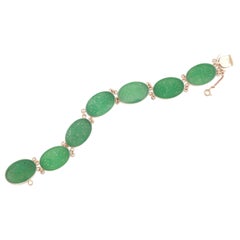 Bracelet en or jaune et jade