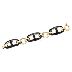 Yellow Gold and Onyx Bracelet
