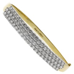 Armband aus Gelbgold und Platin mit Diamanten