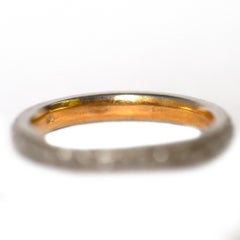 Yellow Gold and Platinum Wedding Band