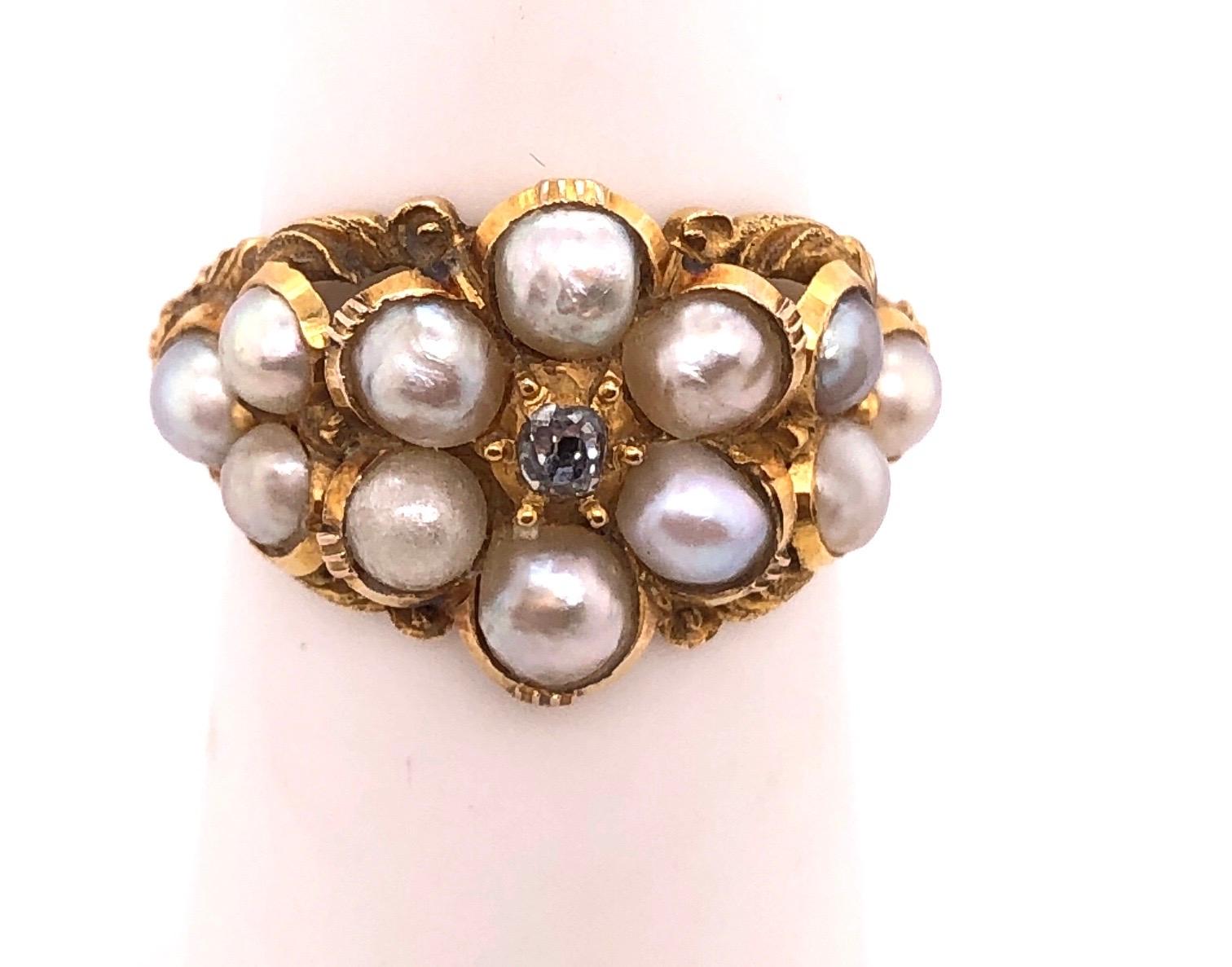 cluster pearl rings