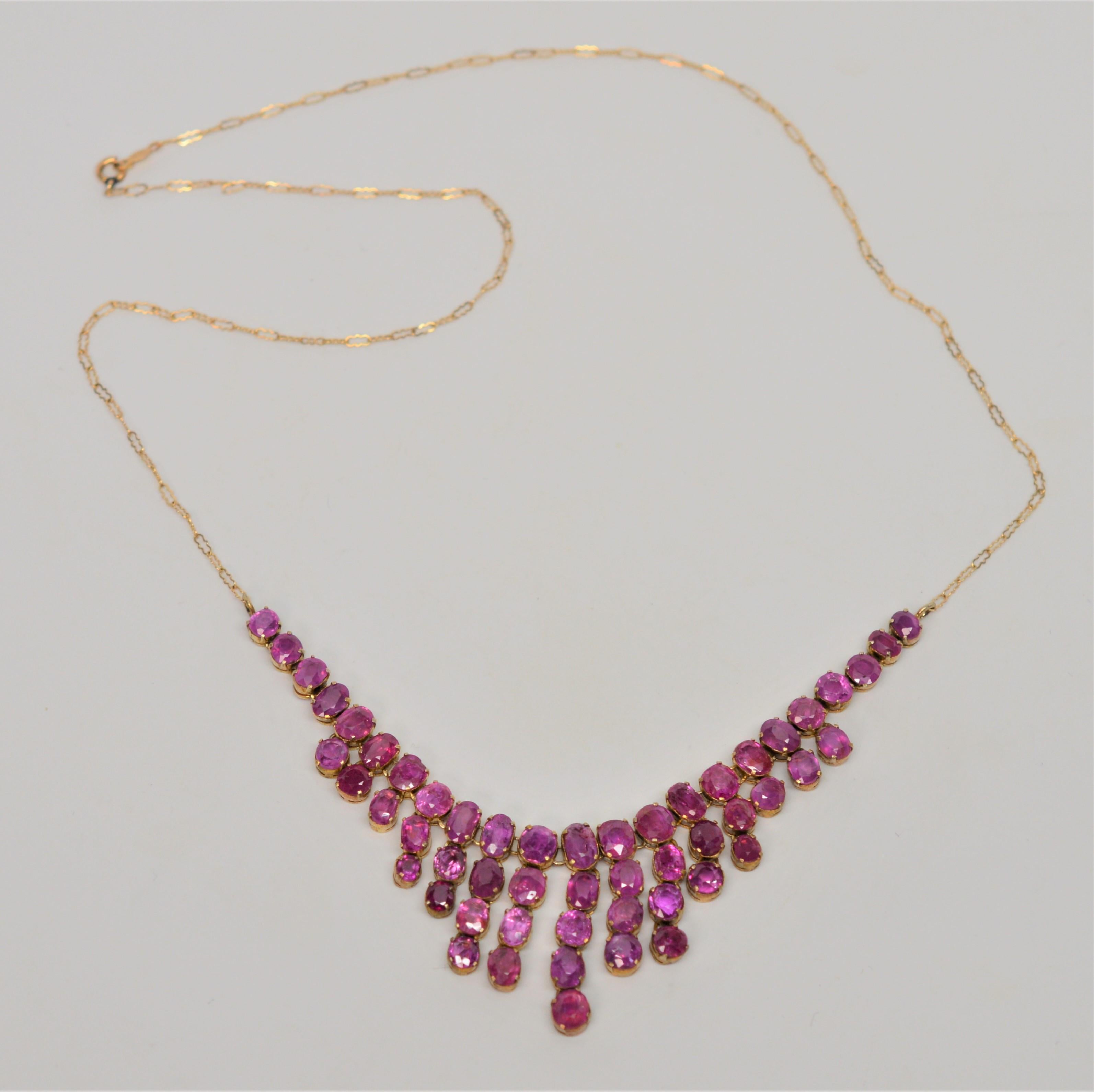 vintage pink necklace