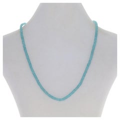 Yellow Gold Apatite Strand Necklace 16 3/4" - 14k Rondelle Beads