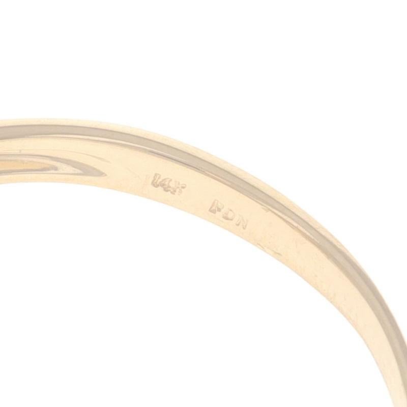 Bague grappe aigue-marine ovale en or jaune 14 carats (1,12 ctw) en vente 2