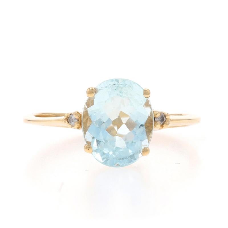 Taille : 7 1/2
Frais de taille : Up&Up 2 tailles pour $35 ou Down 2 tailles pour $35

Contenu du métal : Or jaune 14k

Informations sur les pierres

Aigue-marine naturelle
Traitement : Chauffage
Carat(s) : 2.25ct
Coupe : Ovale
Couleur : Bleu