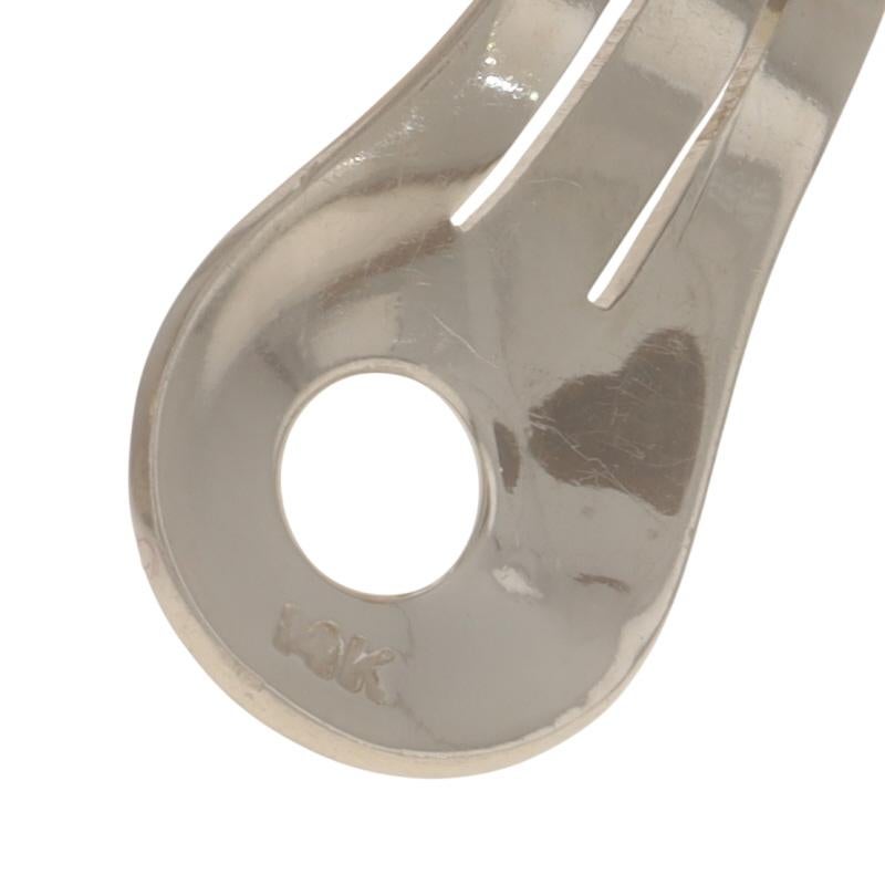 Orecchini pendenti in oro giallo con acquamarina, rubino e nastro retrò 14k Oval .96ctw ClipOn in vendita 1