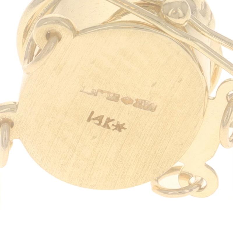 Women's Yellow Gold Aquamarine Solitaire Slide Charm Clasp 14k Oval .75ct Findings For Sale