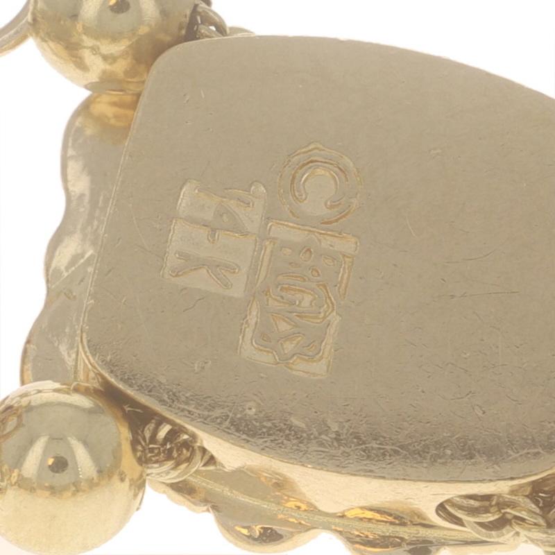 Bracelet à breloques en or jaune aigue-marine topaze diamant 7 1/2