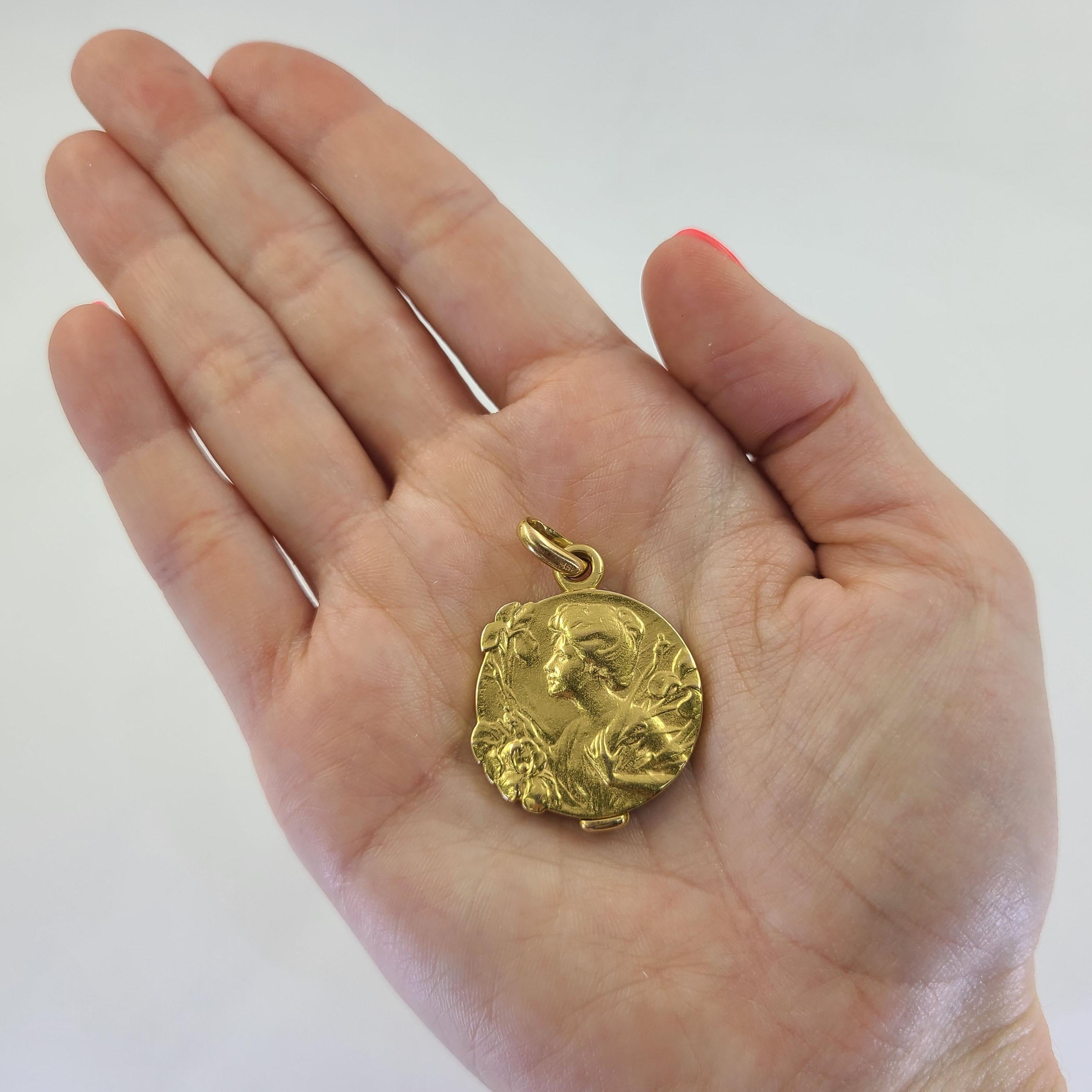 art nouveau lockets