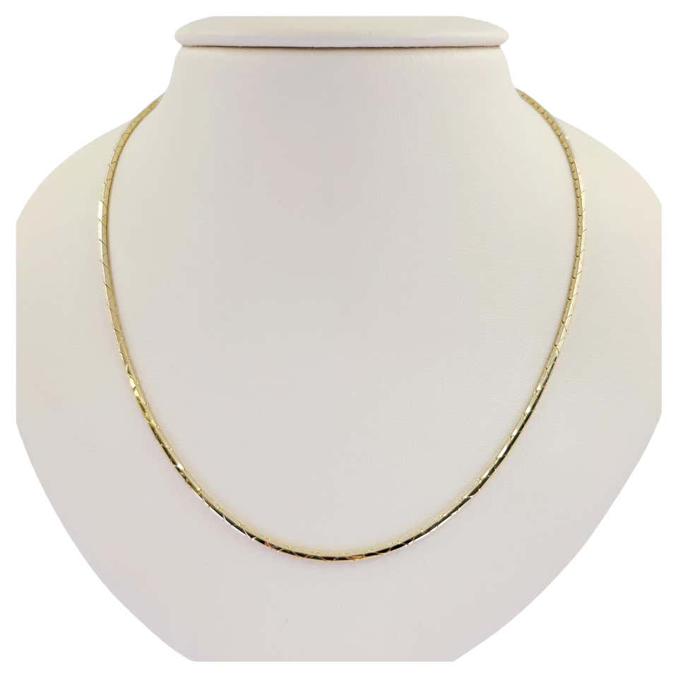 Two Tone Polished Gold Chain For Sale at 1stDibs