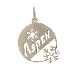 Yellow Gold Aspen, Colorado Charm - 14k Snow Skiing Winter Sports